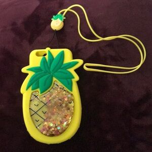 6/$20 New pineapple iPhone 6/6s case with strap
